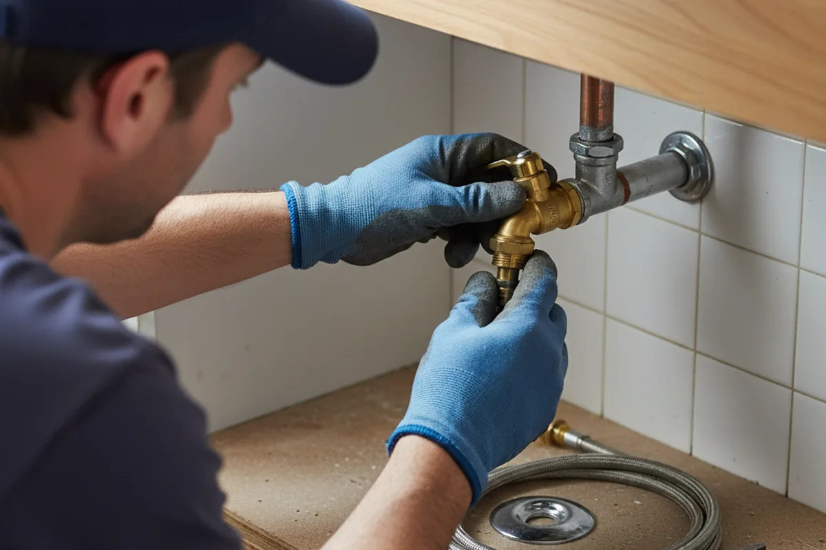 Shutoff valve and fitting work during Faucet and Fixture Repair in Longmeadow